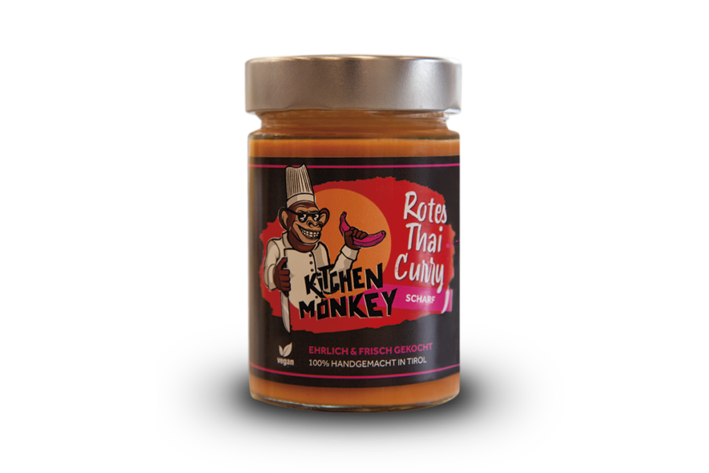 Restaurant Pink Banana, Schwoich, Tirol, Rotes Thai Curry, scharf, vegan, 100% handgemacht